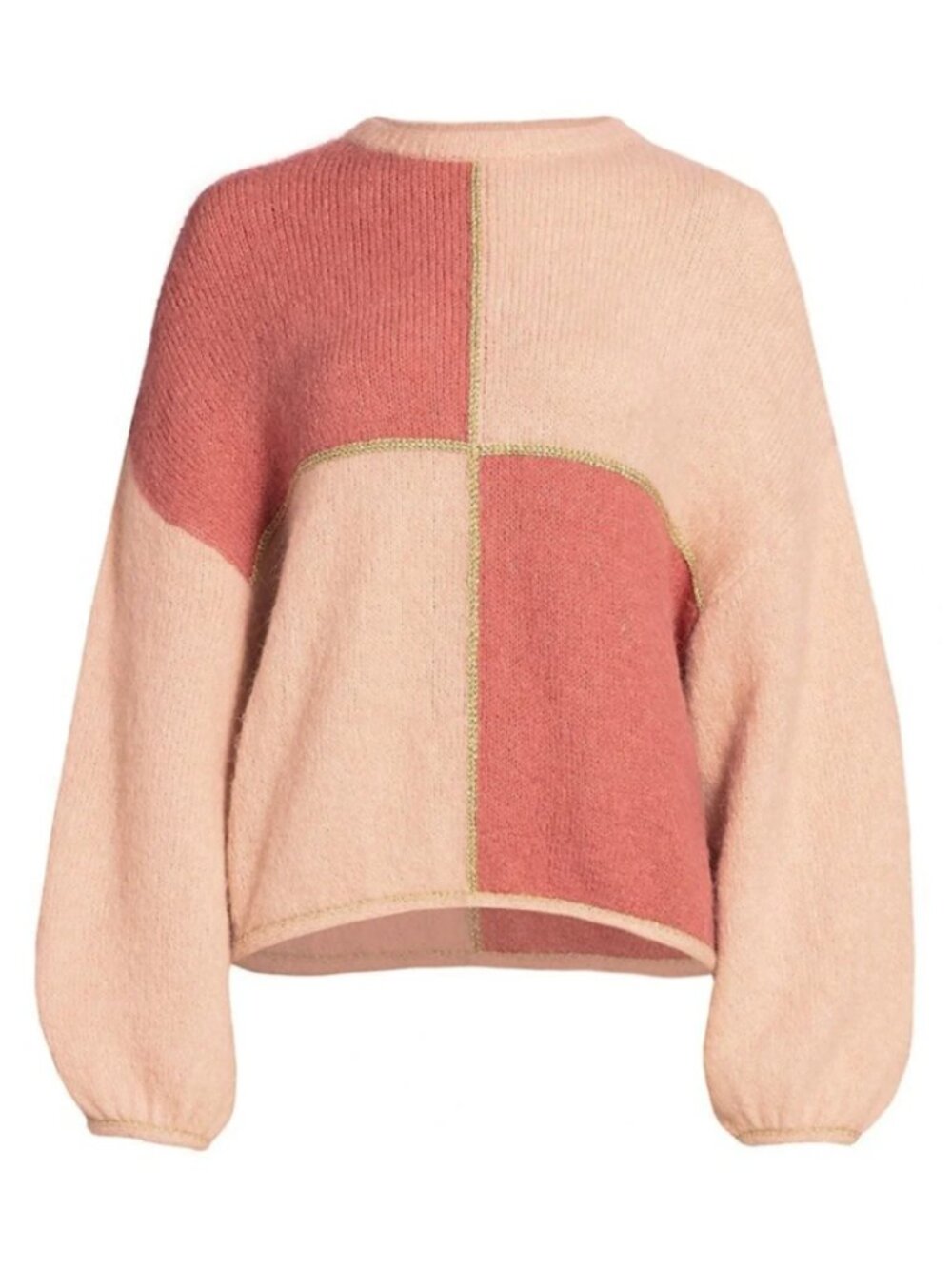 byTimo | Alpaca Golden Thread Colorblock Sweater